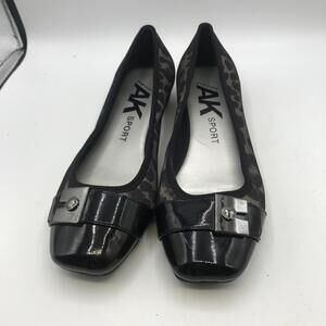 Anne Klein Sport Ursala Womens Size 6.5 Shoes Black Slip On Comfort Flat Loafers